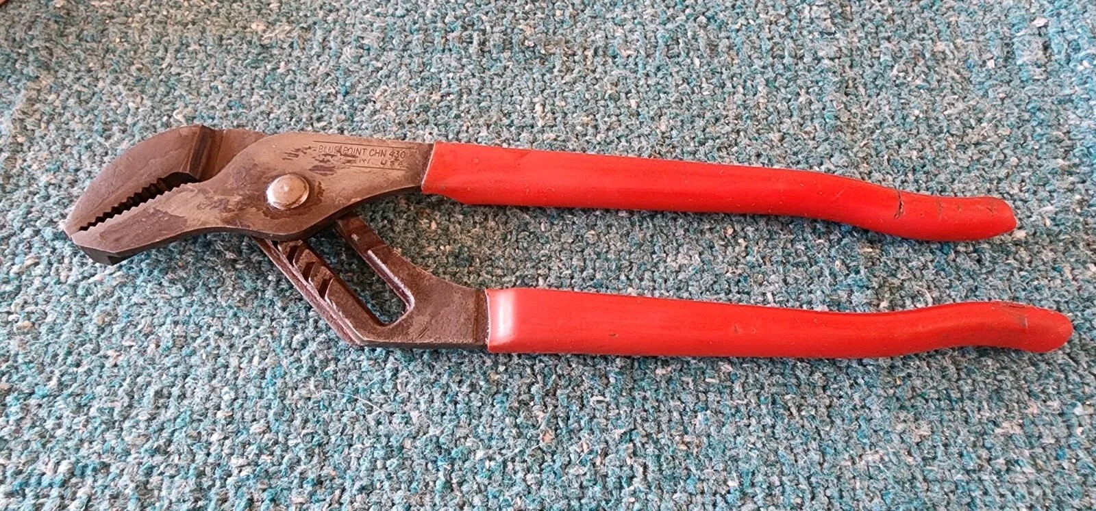 VTG BLUE POINT BY SNAP ON CHN 430 10″ CHANNELOCK SLIP-JOINT PLIERS! USA MADE!