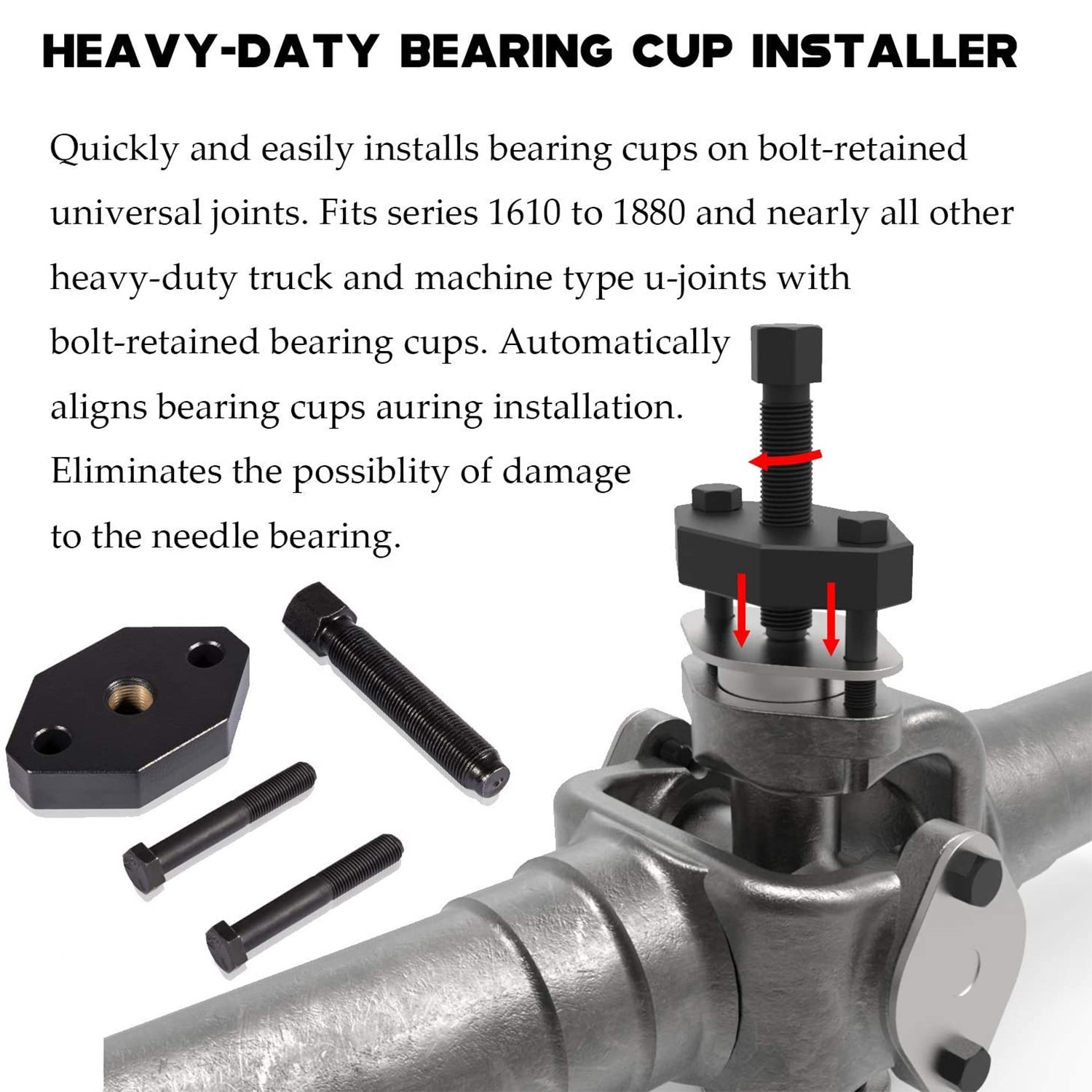 10102 Universal Heavy Duty Truck U Joint Puller +5192 Bearing Cup Installer Tool