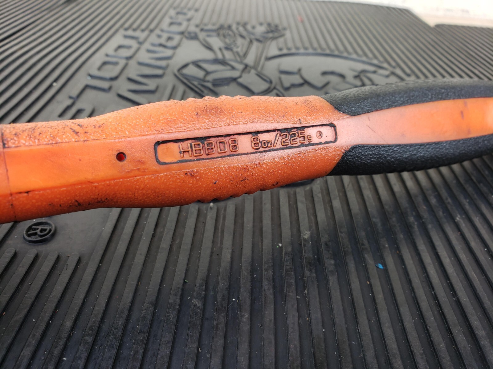 #bb917 Snap-on Tools USA ORANGE 8oz / 225g Soft Grip Dead Blow Hammer HBBD8O