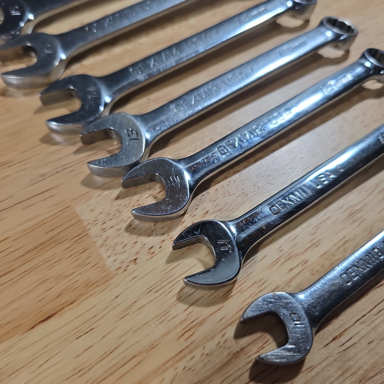 Snap On 10 pc 12 Point Metric Short Combination Wrench Set 10mm – 19mm
