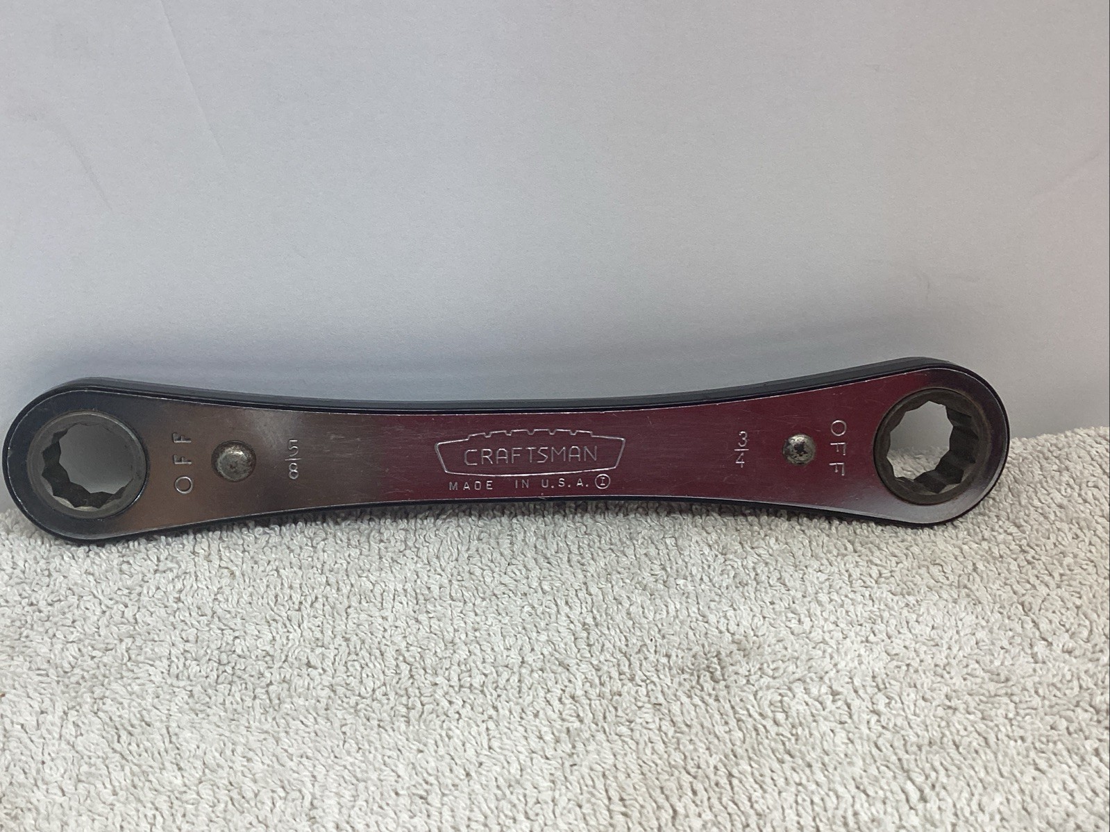 SEARS CRAFTSMAN, 5/8″ x 3/4″ , 12 POINT, RATCHETING WRENCH USA