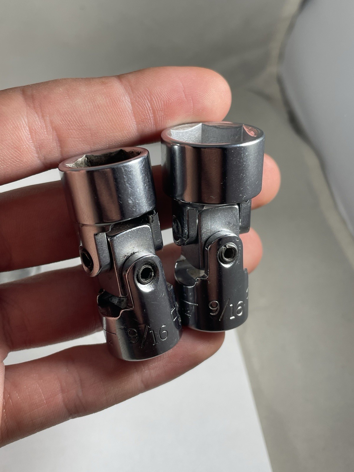 Vintage Craftsman USA 3/8” Drive, Swivel Socket Lot Of 5, 3/8 1/2 9/16 5/8 11/16
