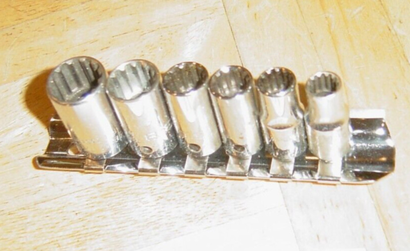 SNAP-ON TOOLS 6 PIECE 1/4 DRIVE SAE. SPLINE HEX SHALLOW SOCKET SET