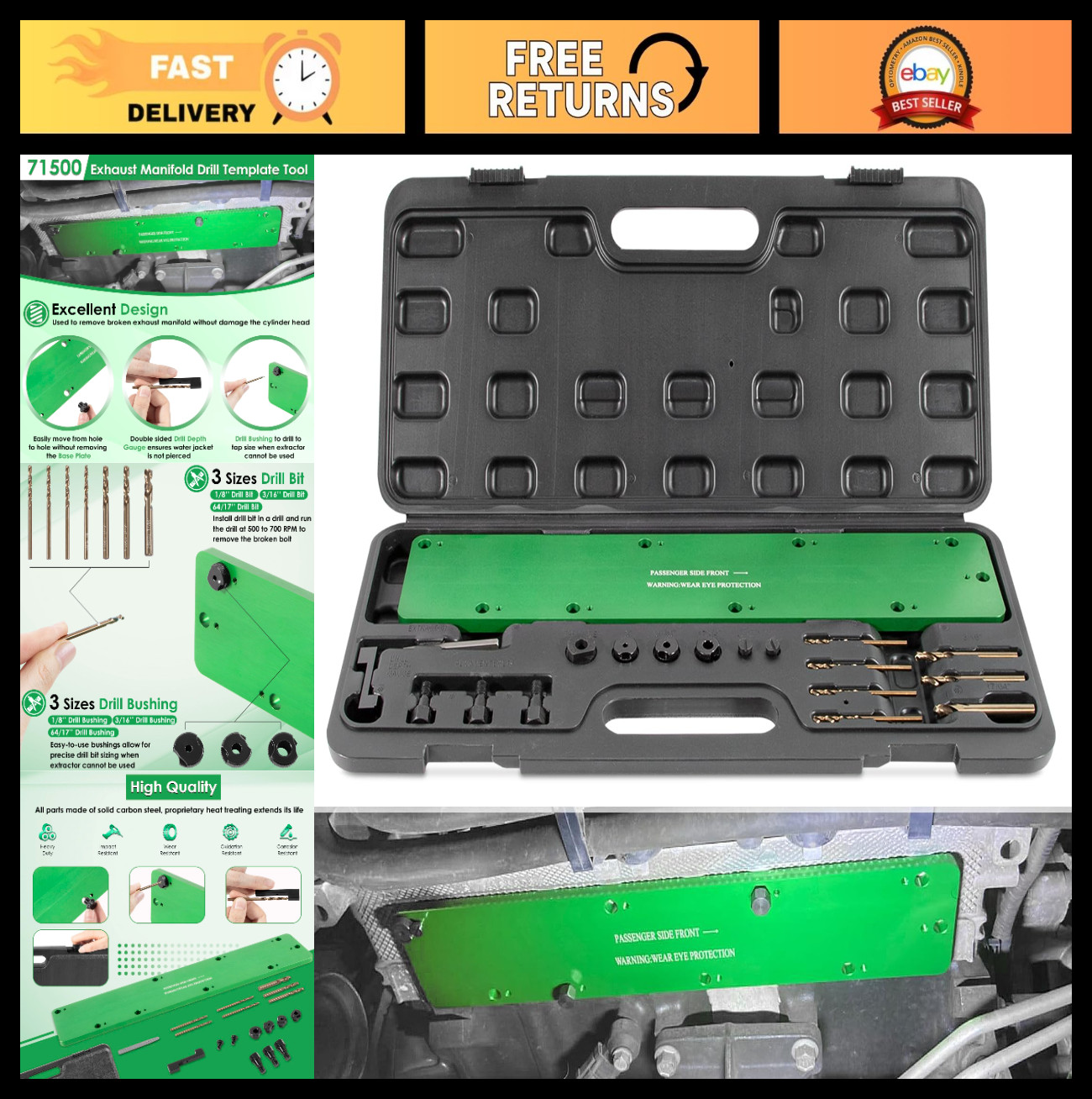 Exhaust Manifold Template Tool Set for Dodge 5.7L Hemi – Remove Broken Bolts Saf