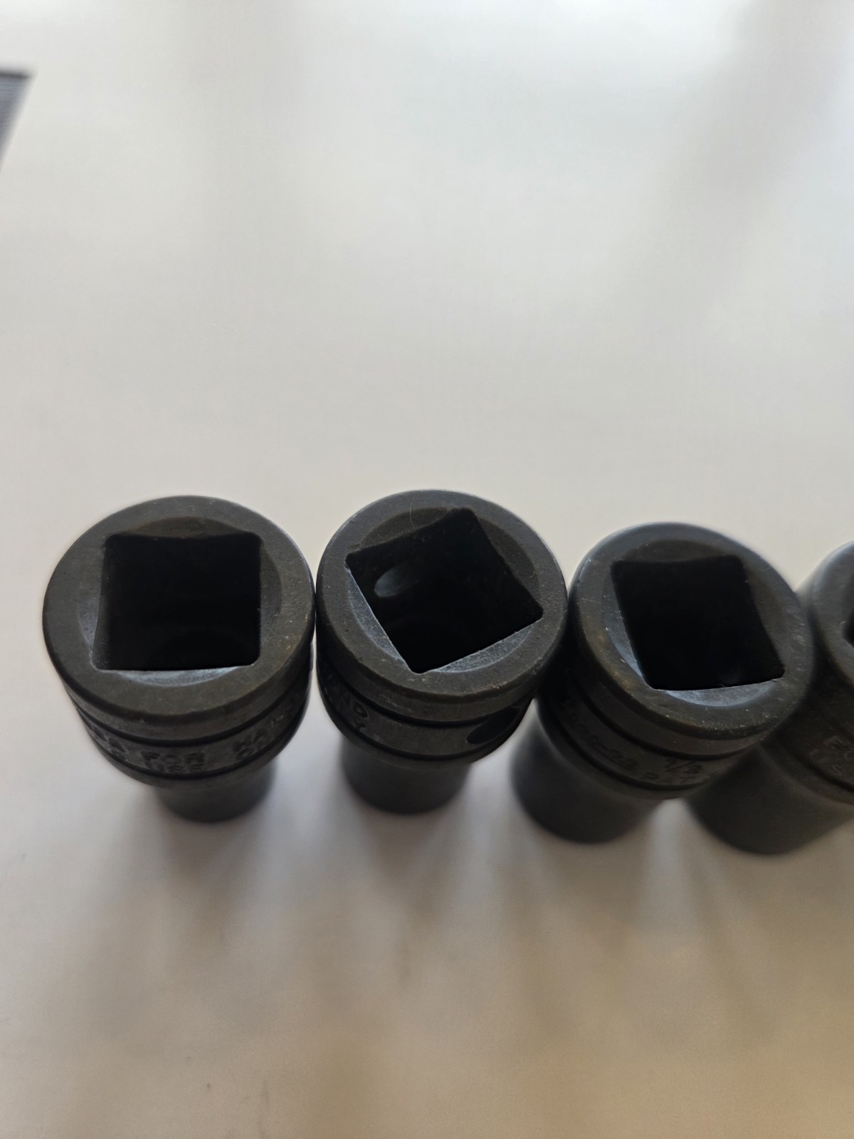 Snap On Tools 9 Piece 1/2″ Drive Industrial Finish 12 Point SAE Socket Set NICE