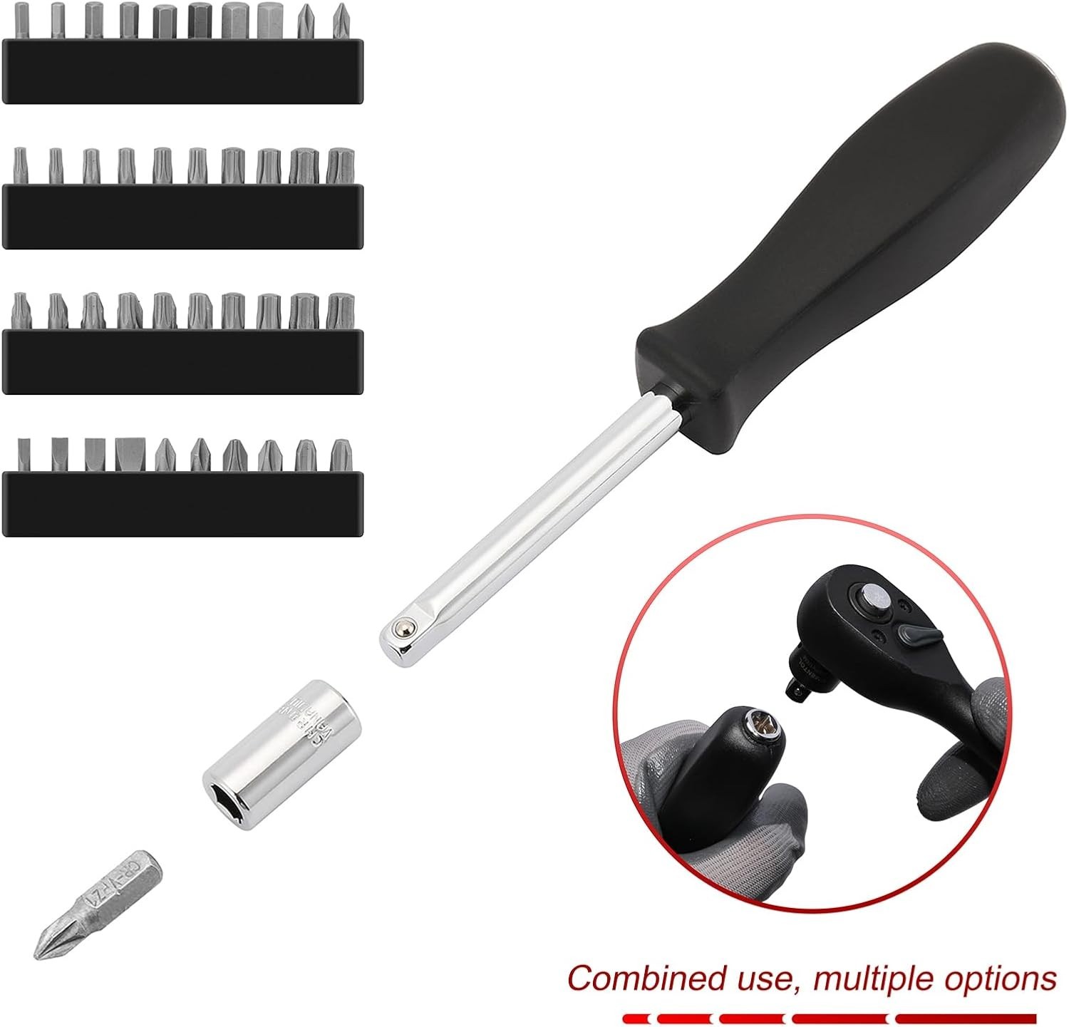 109-Piece 3/8″ Drive Socket Set SAE & Metric w/ Ratchet, Extensions & Adapters