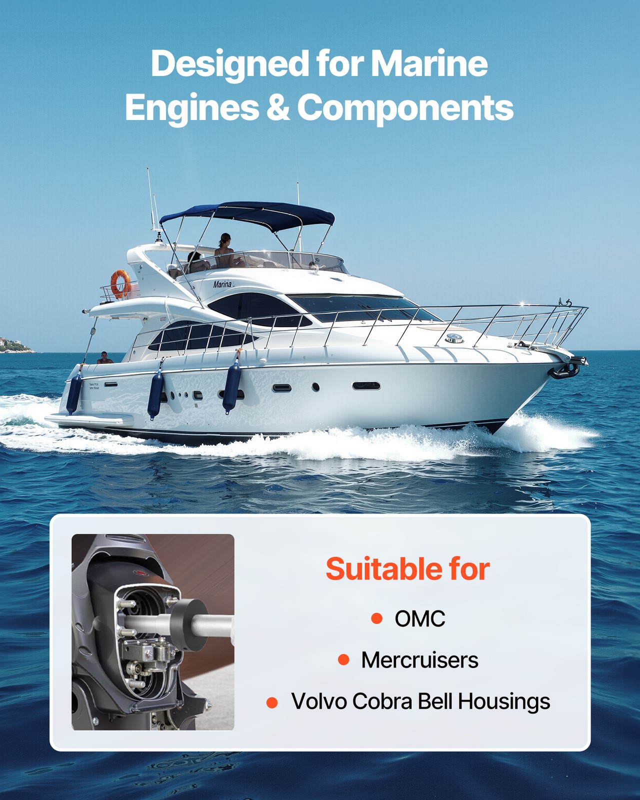 Alignment Tool Gimbal Bearing Installer Puller for OMC Volvo Mercruisers