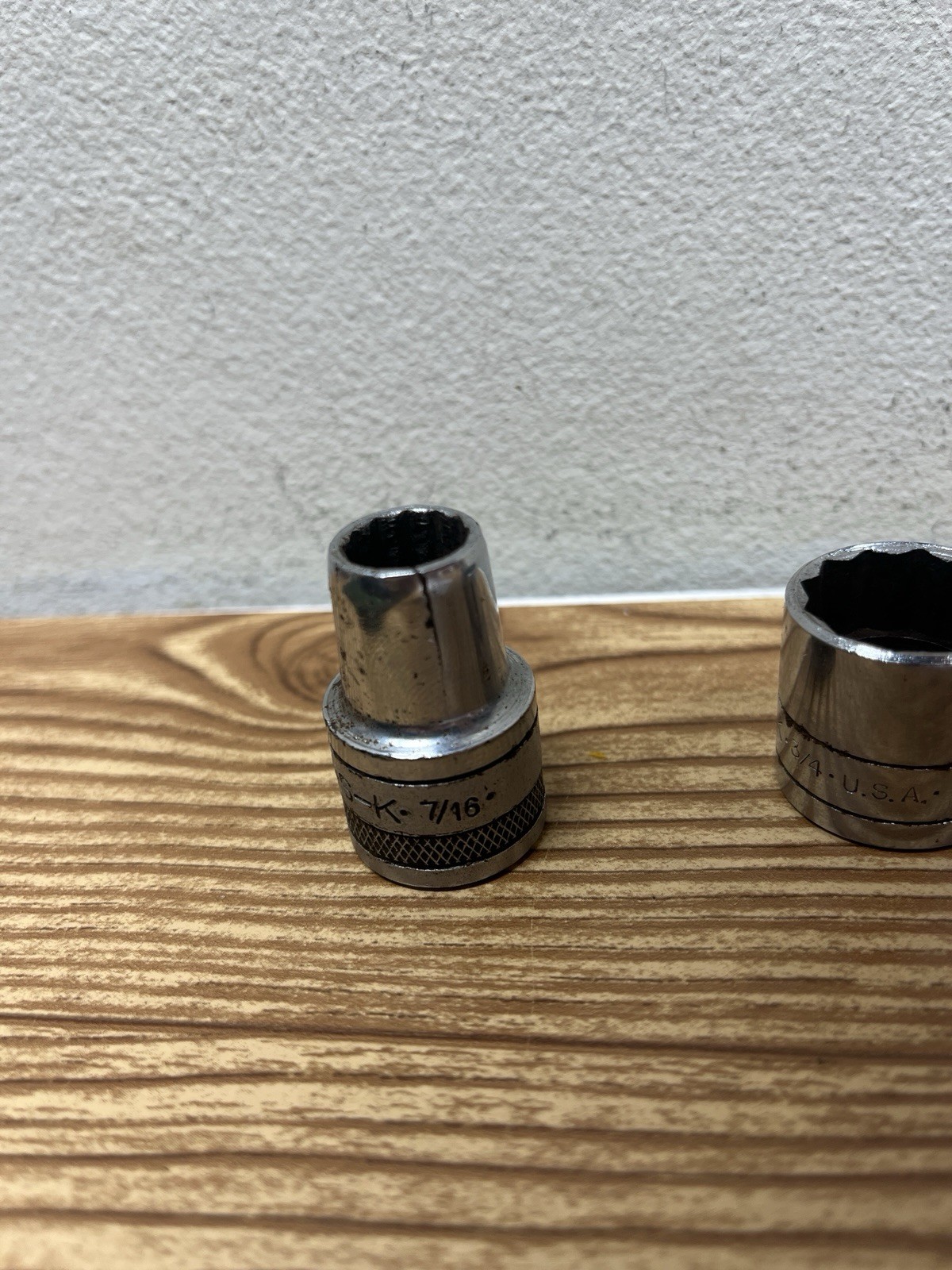 9 PC. VTG S-K Sockets Mixed Misc 1/4-3/8-1/2” DRIVE SOCKET Deep & Short U.S.A.