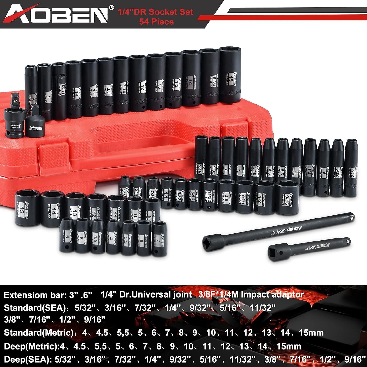 Professional Quality 54-Piece Socket Set with Nutsetter & Corrosion Resistance