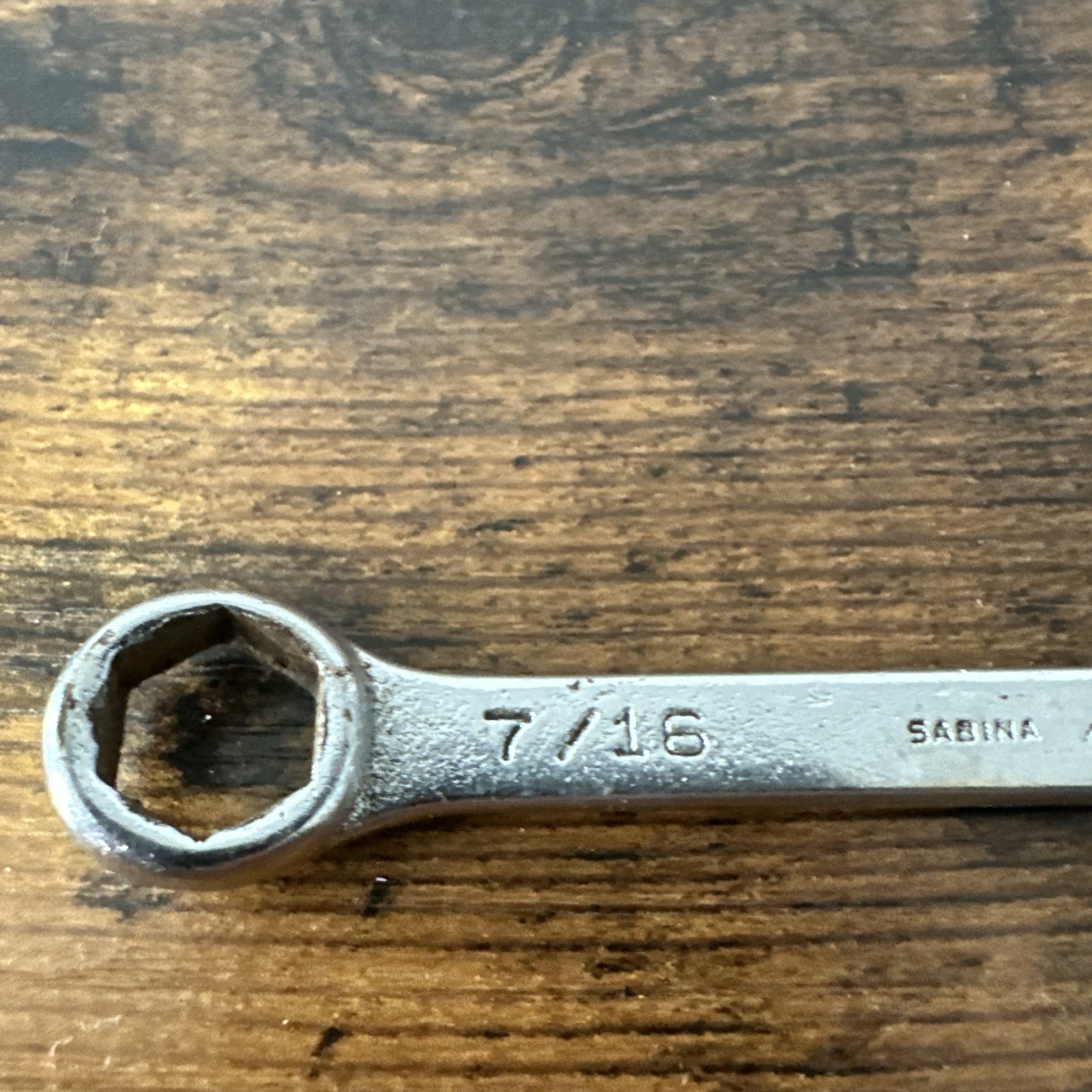 Mac Tools CW14 7/16” SAE Combination Wrench Made In Sabina OH USA