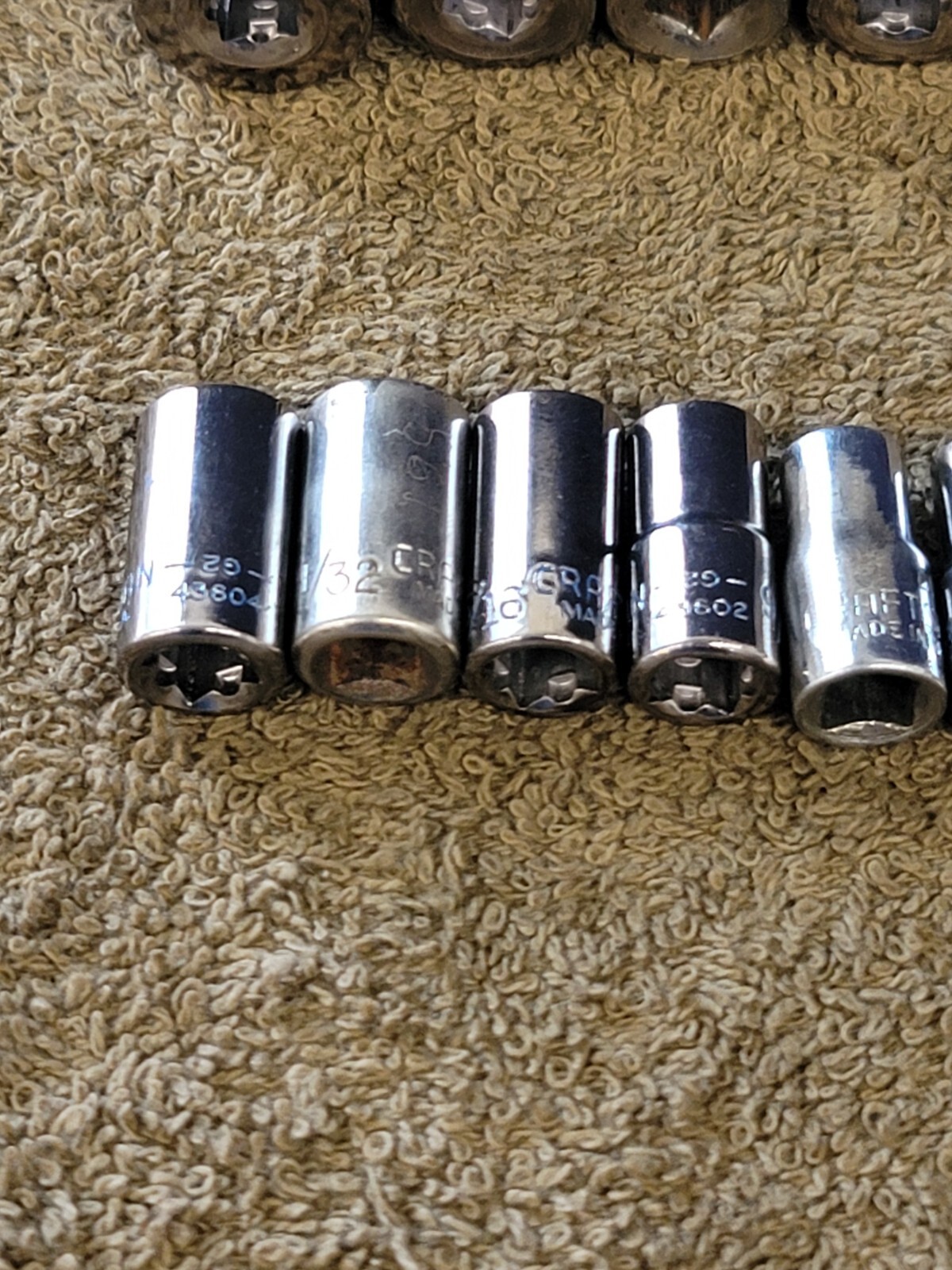 15 Craftsman 9/16″ to 5/32″ Sae Socket Set 1/4″ Drive G2 USA
