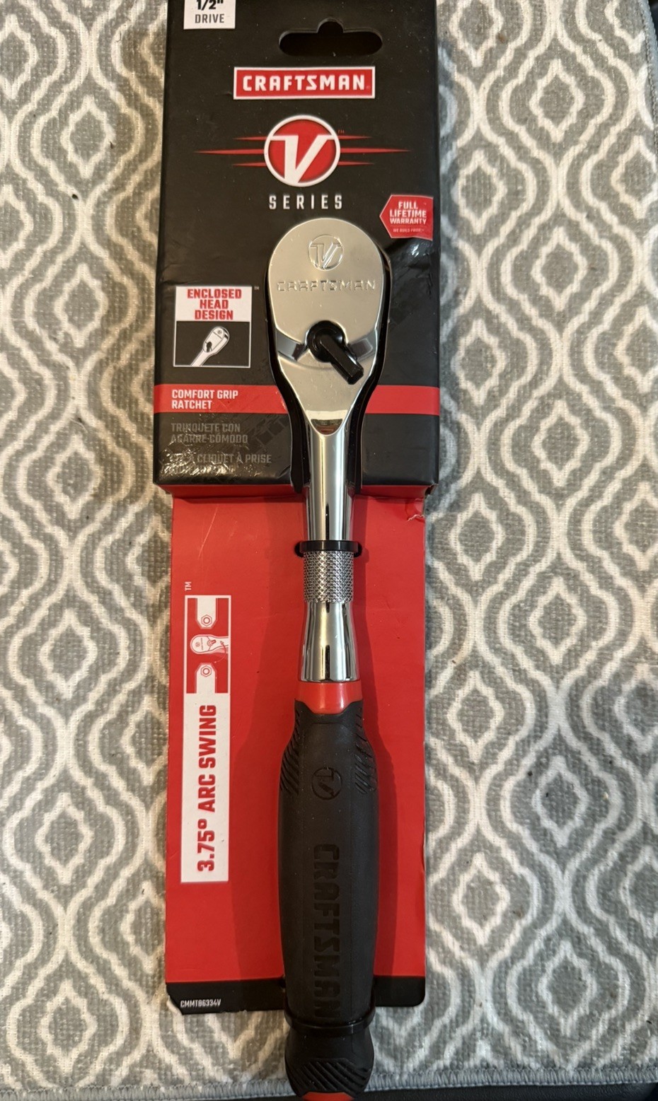 Craftsman CMMT86334V 1/2″ Drive Comfort Grip Ratchet 10″ – NEW in packaging