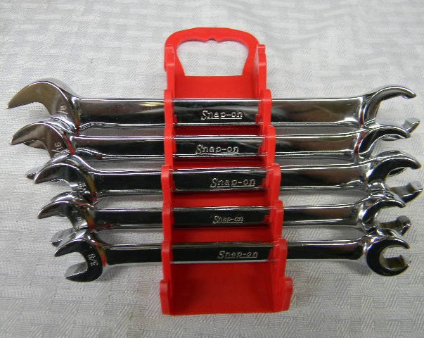 SNAP-ON 5PC SAE 6PT OPEN-END/FLARE NUT WRENCH SET 3/8″-5/8″ #RXS605B