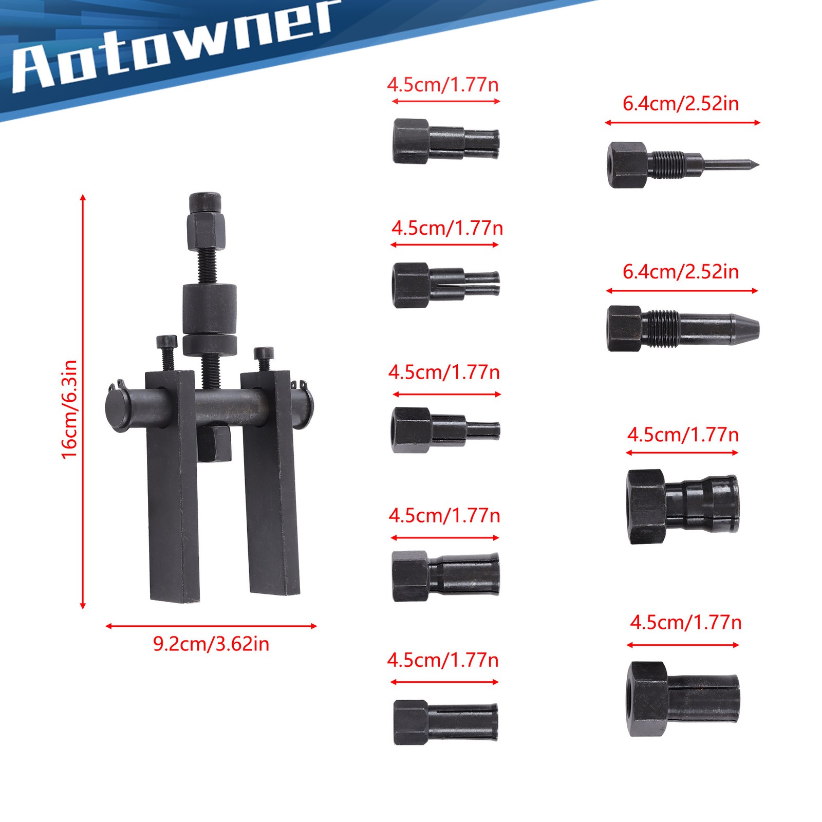 10pcs Motorcycle Wheel Bearing Puller Set, 8-25mm Blind Hole Tool Bearing Repair