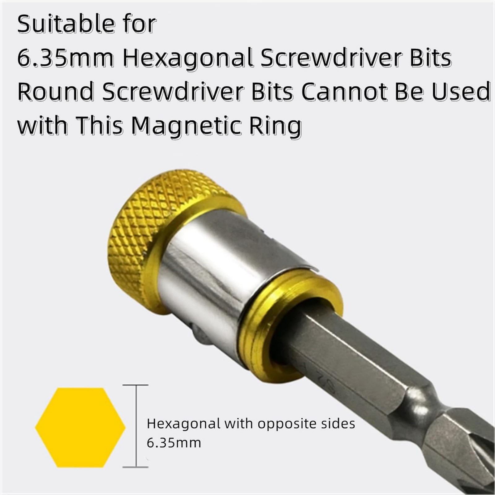 6 x Screwdriver Head Magnetic Ring Pivoting Bit Tip Screw Holder Magnetizer
