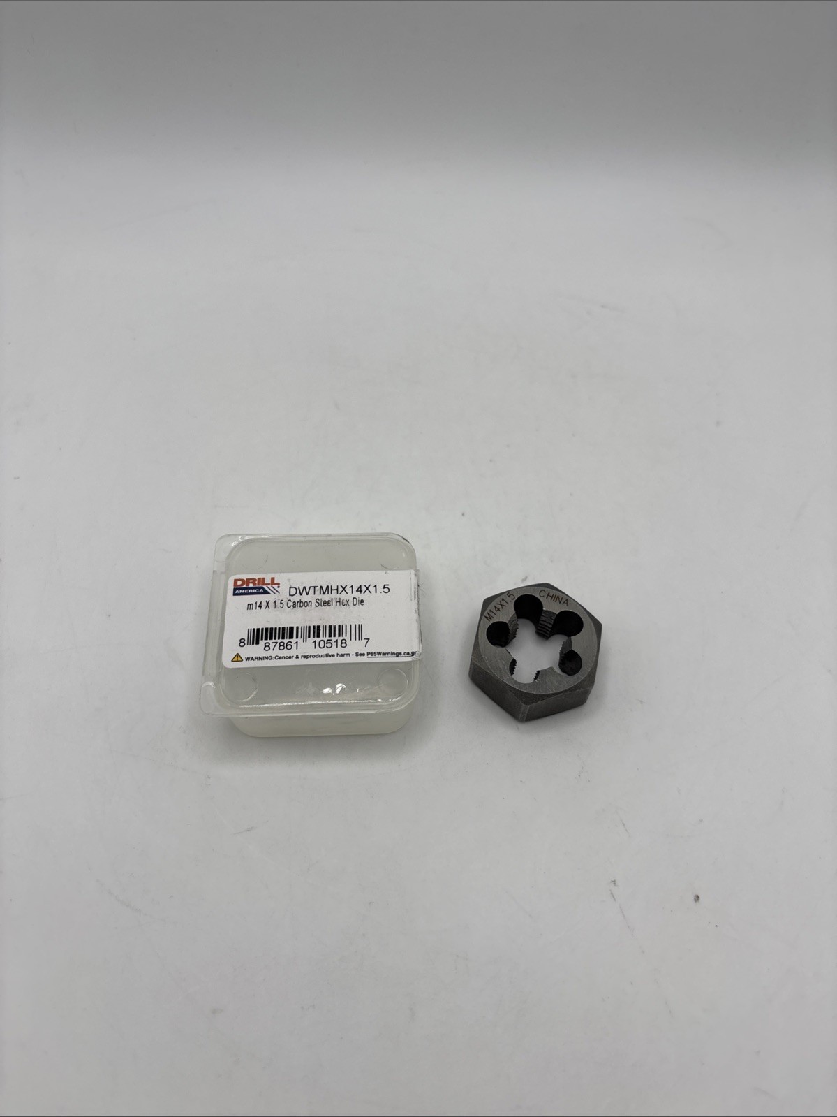 Drill America M14 x 1.5 Hex Die Carbon Steel Threading Tool DWTMHX14X1.5