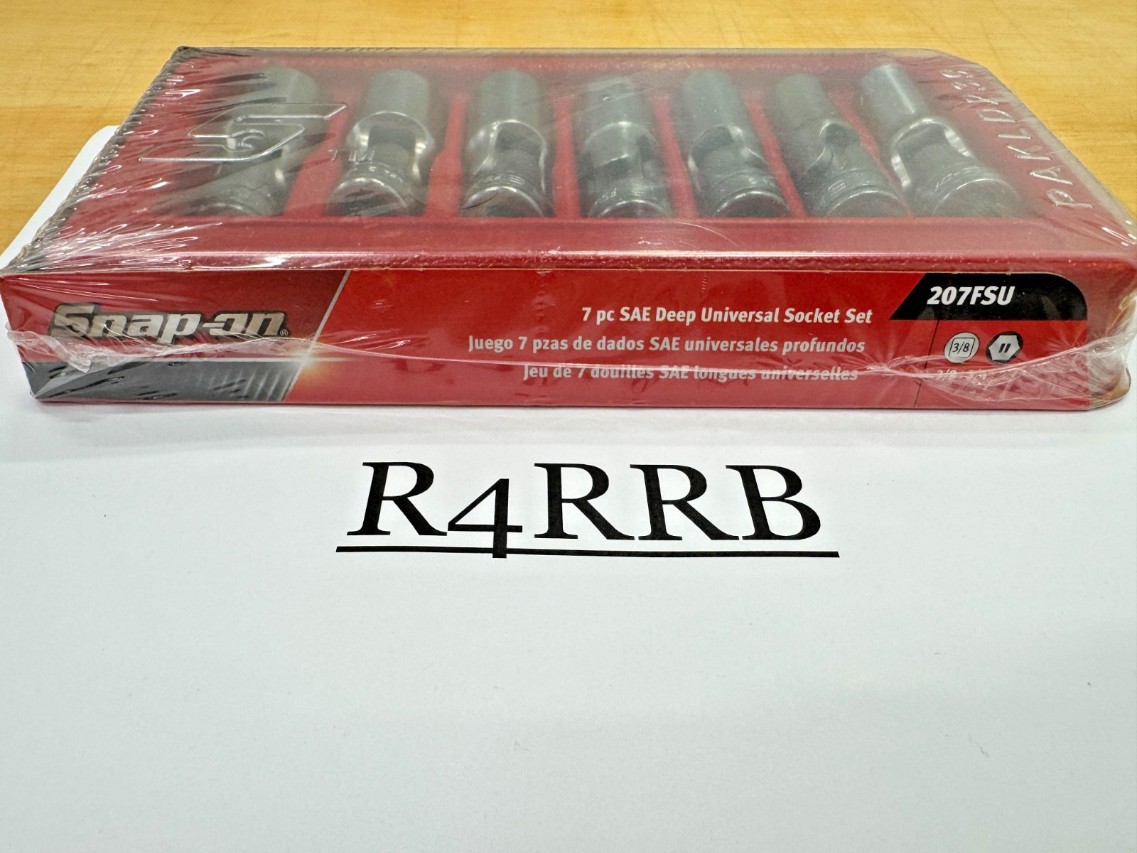 Snap-on Tools USA NEW 7 Piece 3/8″ Drive SAE DEEP 6pt SWIVEL Socket Set 207FSU