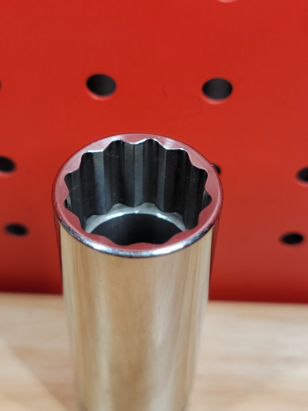 Snap-on Tools S281 7/8″ 1/2″ Drive 12-Point SAE Deep Chrome Socket USA