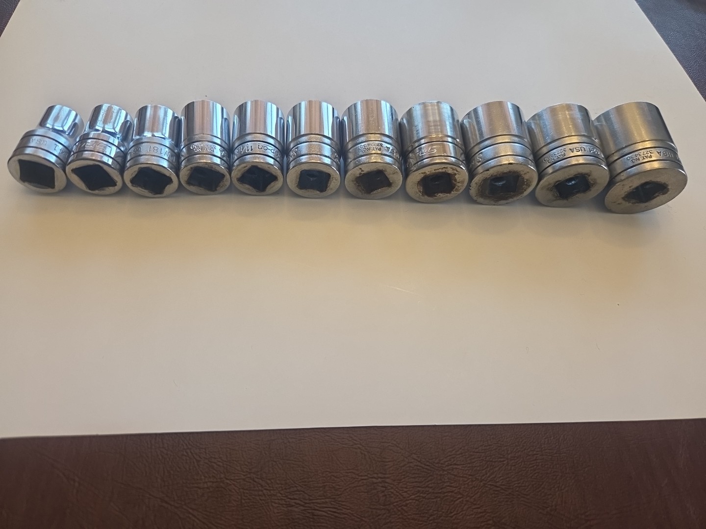 Snap On Tools 1/2″ Drive 11 Piece SAE Shallow 6 Point Socket Set 7/16″ – 1-1/16″