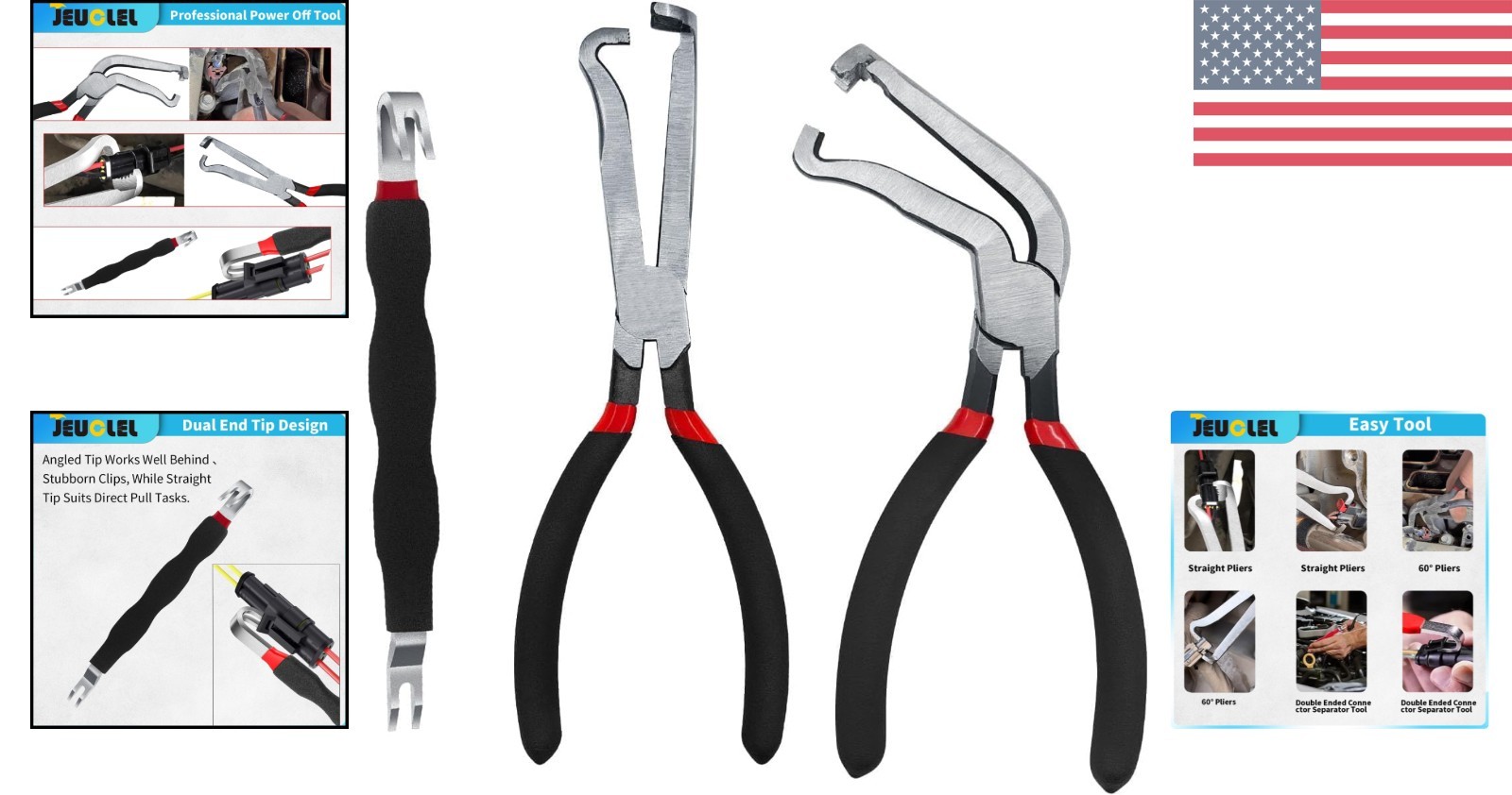 Ergonomic Electrical Plug Pliers with Dual-End Design – 3 Pieces for Efficiency