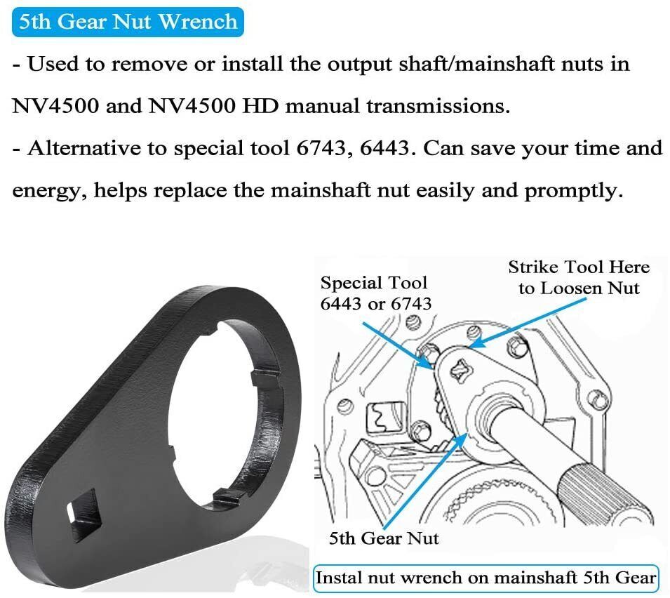 5th Gear Lock Nut Retainer Kit for Dodge Cummins NV4500 Transmission 1994-04