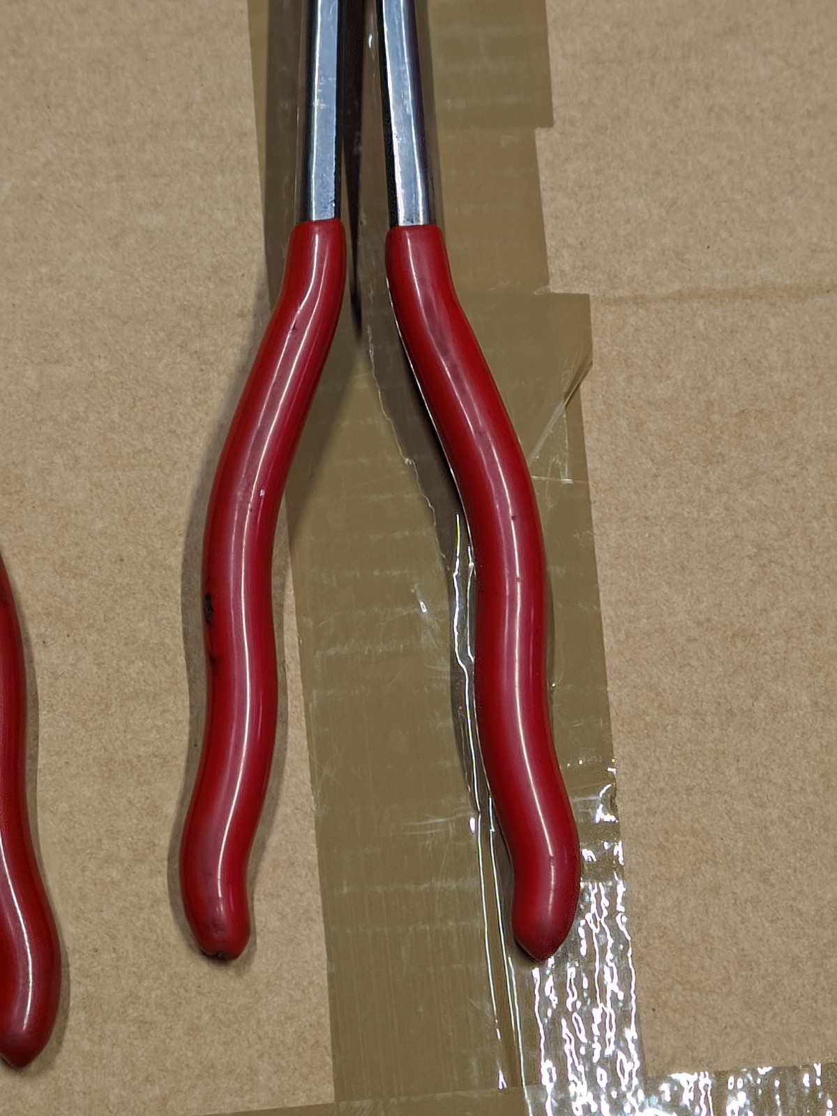Lot of 3 MAC Tools Long Reach Pliers Needle Nose Duck Straight Bent P13DJDB +