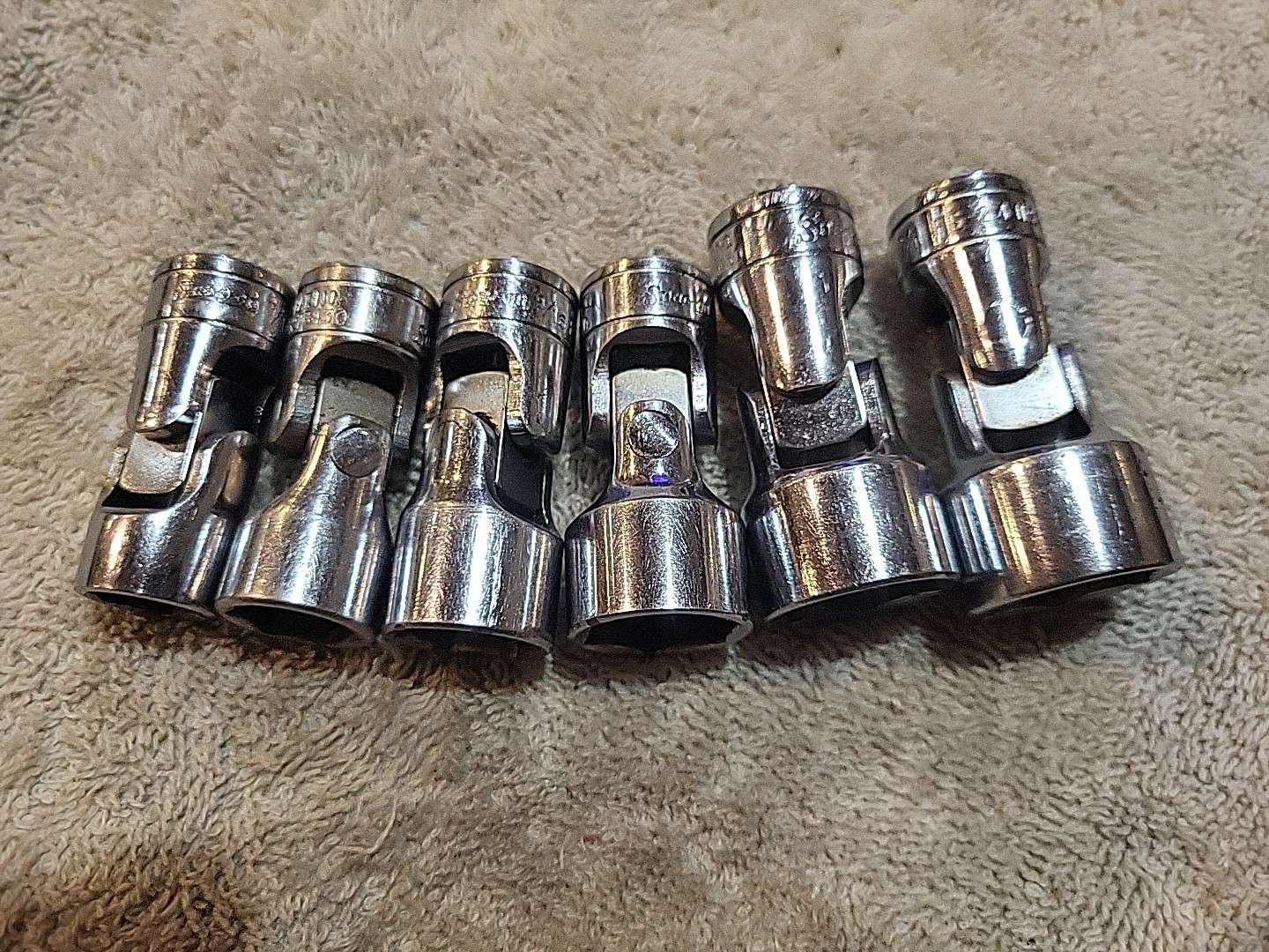 Snap On 3/8” Dr. 6 Pc. 7/16″- 3/4″ Shallow 6 Pt. Universal Socket Set 206AFS