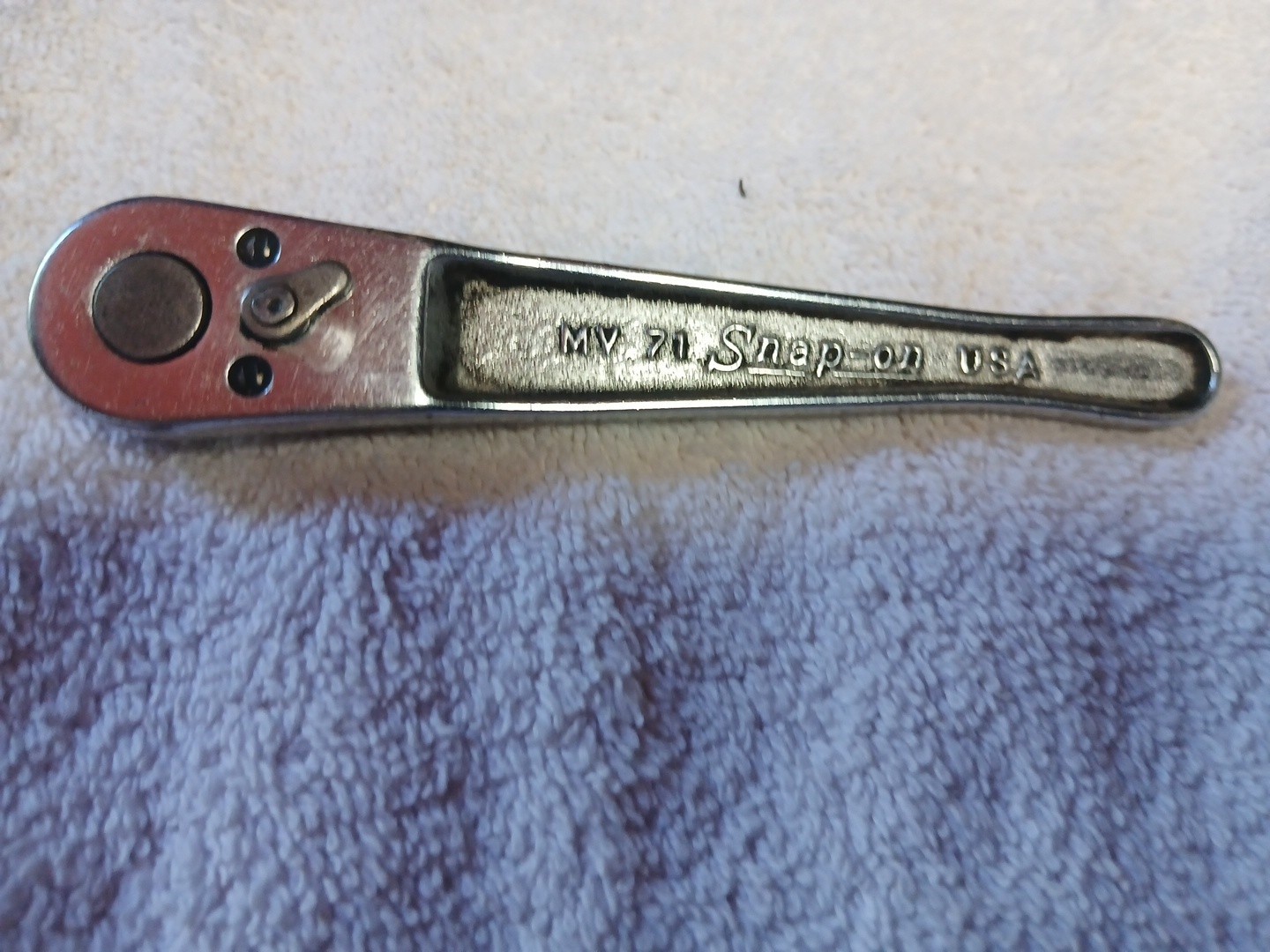 Vintage Snap On Tools MV71 1/4″ Drive Ratchet Nice Clean Working Condition