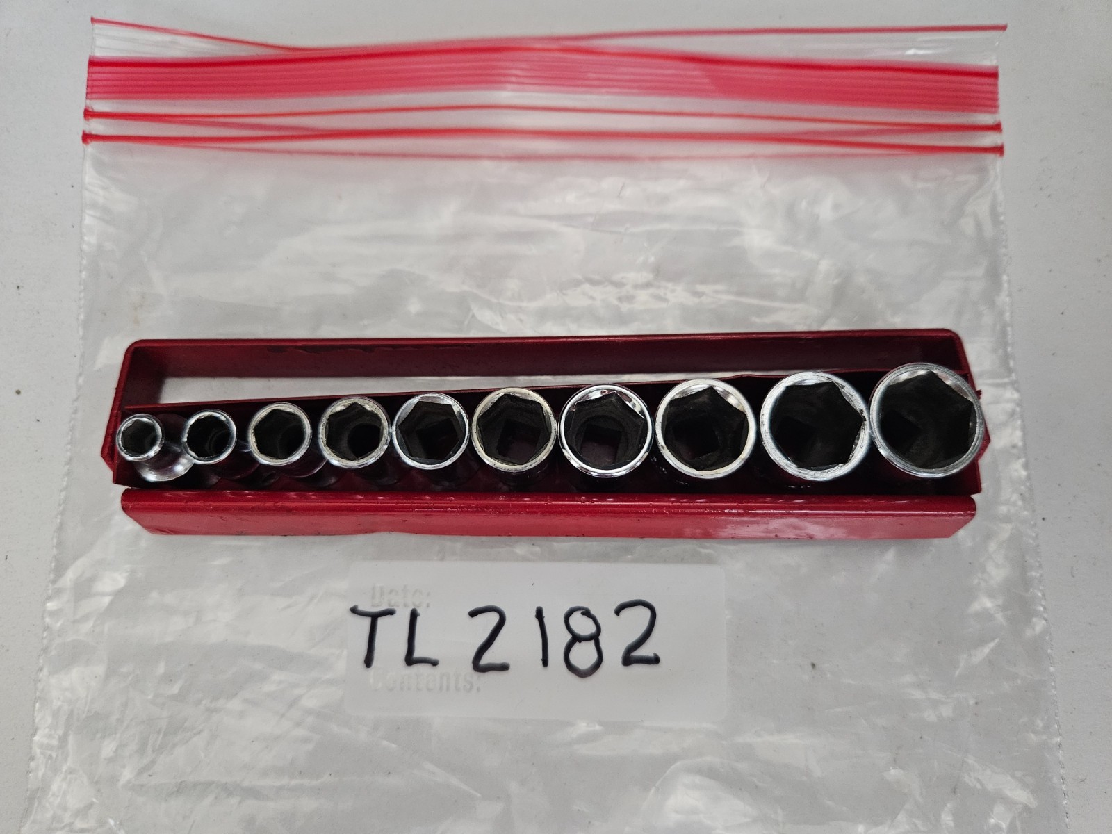 MAC TOOLS #M6 SERIES 10 PC 6 PT 1/4″ DRIVE 5MM-14MM SOCKET SET W/HOLDER (TL2182)