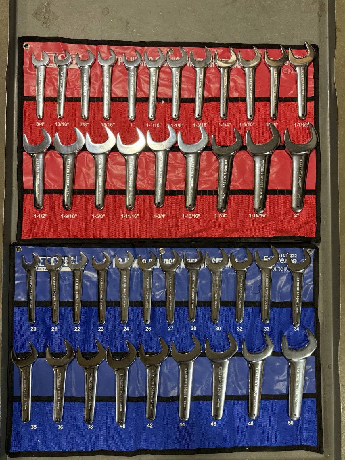 Special: Metric & SAE 21 pc Jumbo Hydraulic Line Service Open End Wrench Sets