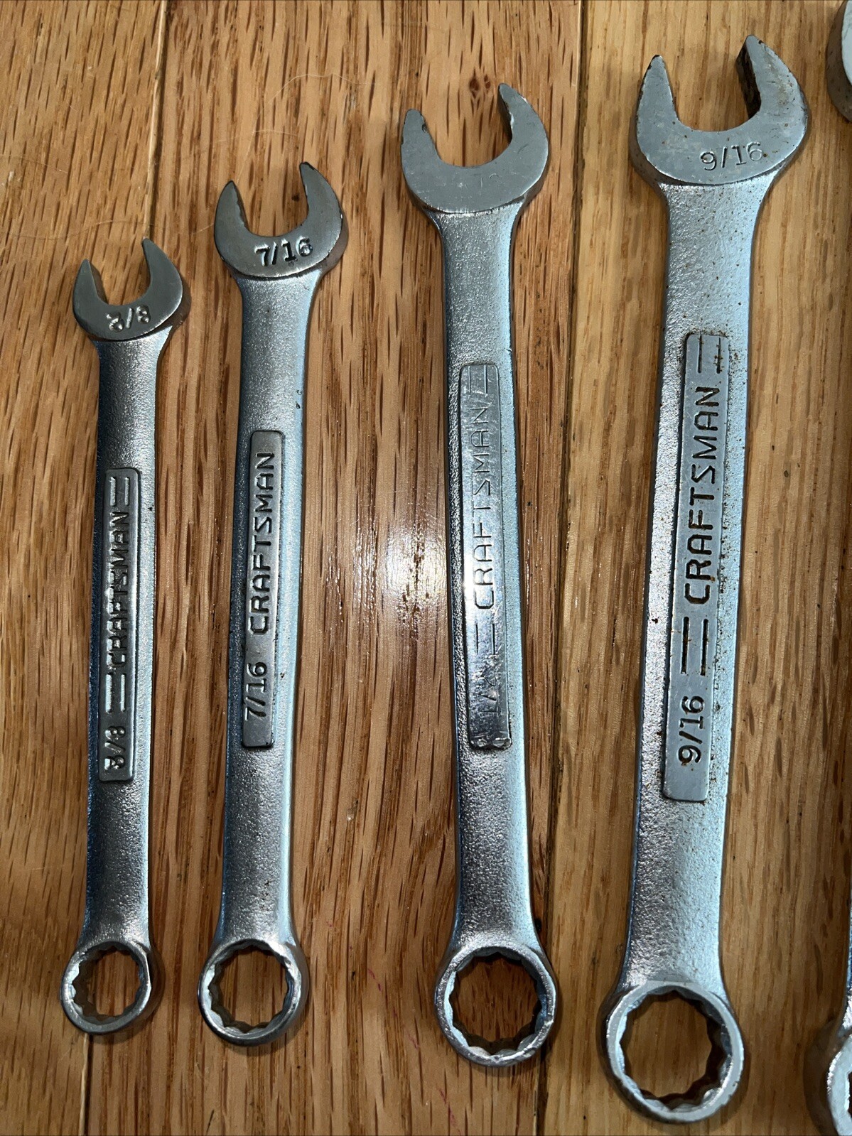 VTG Craftsman SAE Combo Wrench 14 Pc. Set 12 pt 7/16-1 1/4 USA V and VV NICE