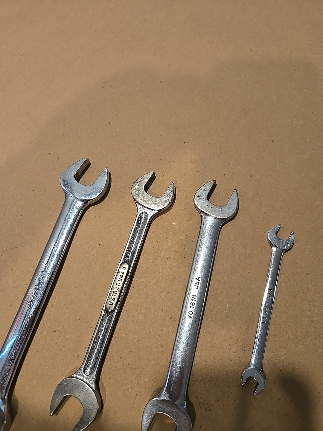 Snap On 1/4″-5/16″,1/2″-9/16″,9/16″-5/8″,5/8″-11/16″ SAE Open End Wrenchs USA