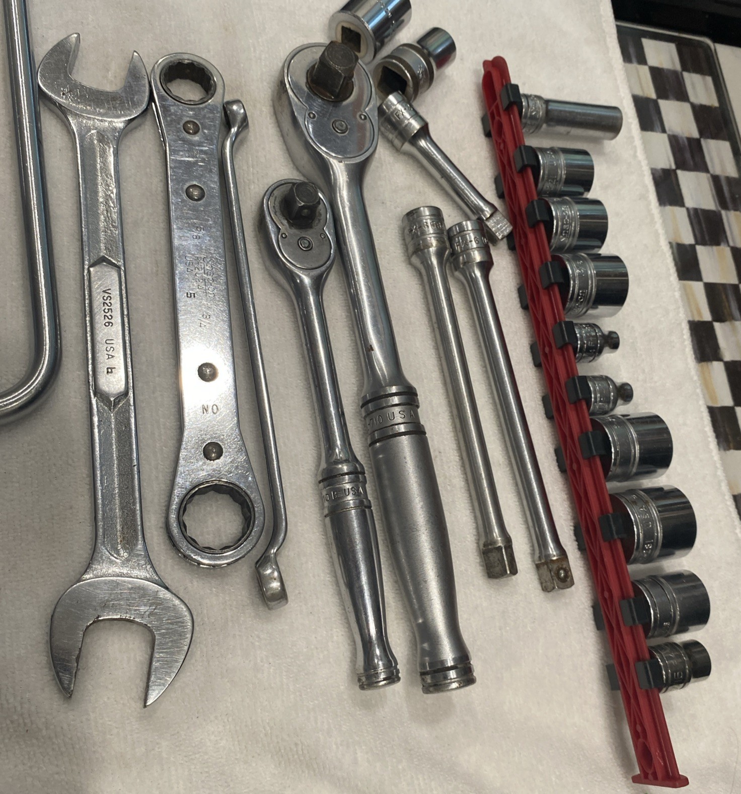 Snap On Tools 26 Piece Lot Wrench Ratchet Sockets Extension