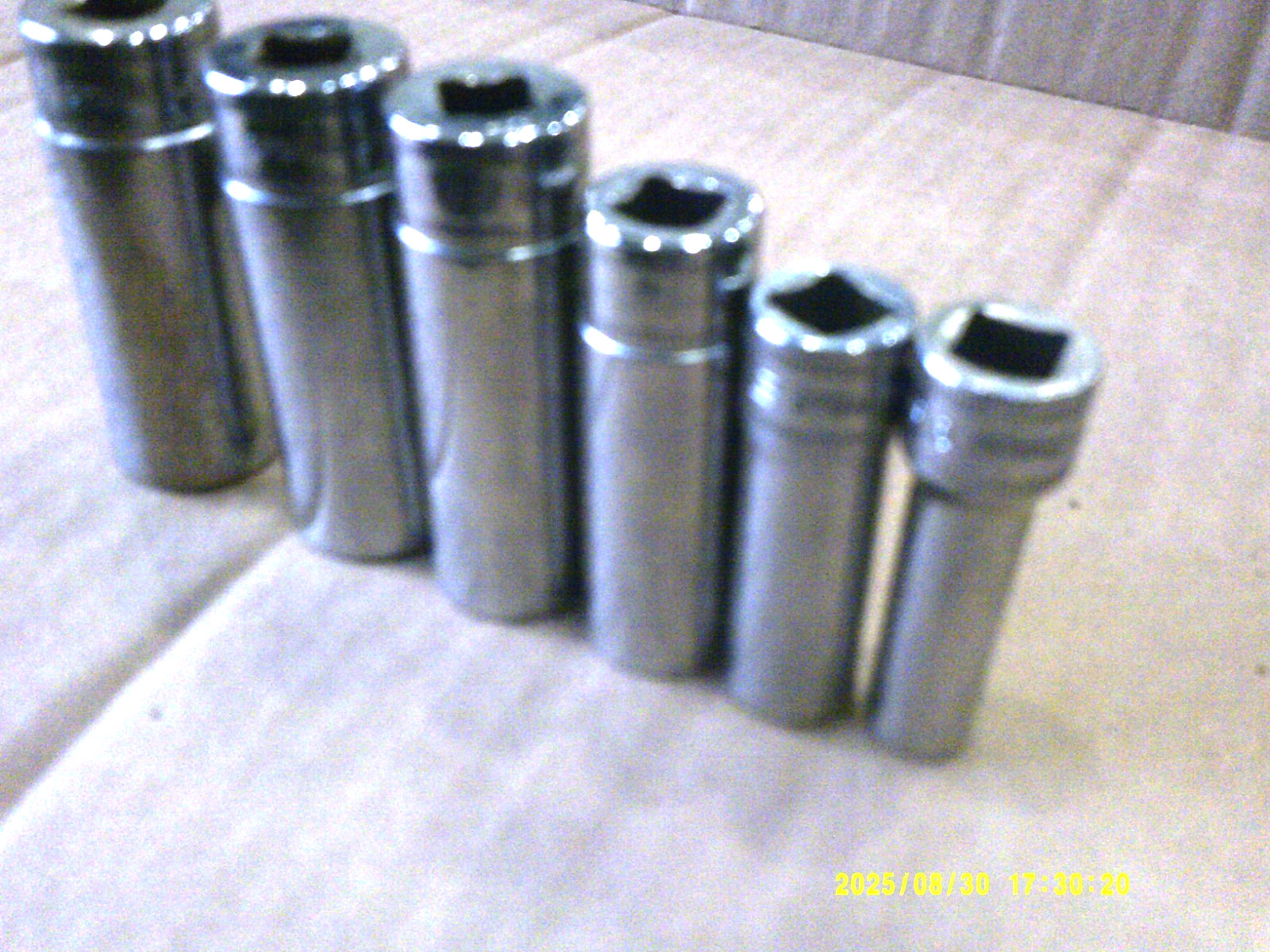 SET OF 6 Snap-On 3/8″ DRIVE 6 pt SOCKETS Metric 19mm 18mm 17mm 15MM 12MM & 9MM