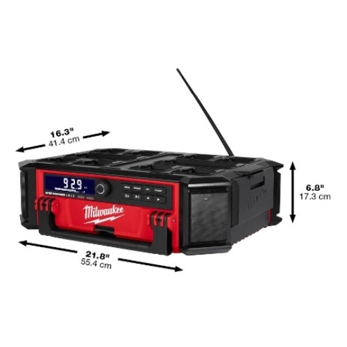 Milwaukee 2950-20 M18 Lithium-Ion Cordless Packout Radio, includes Charger