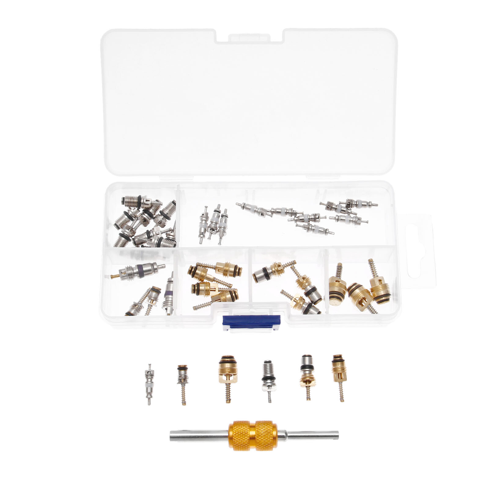 1Pc R12 R134A A/C Valve Stem Cores Remover Box Kit Car A-C Systems Repair Parts