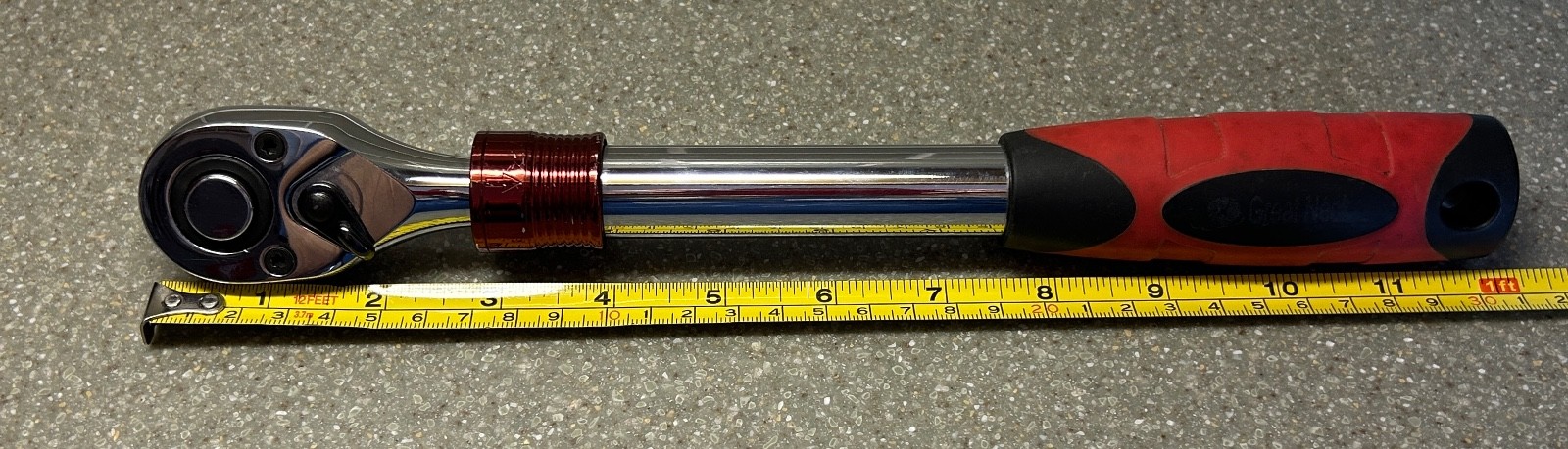 Great Neck 38021 1/2″ Drive Extendable Extending Ratchet Extends 11.5″ to 17″