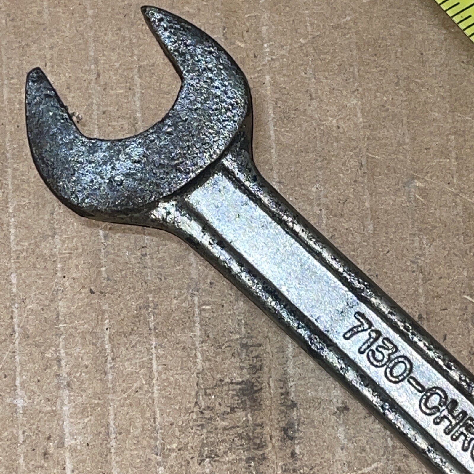 ASH (Asahi Metal Industries) Japan 7130 SAE 13/16 X 7/8 Open End Wrench Vintage