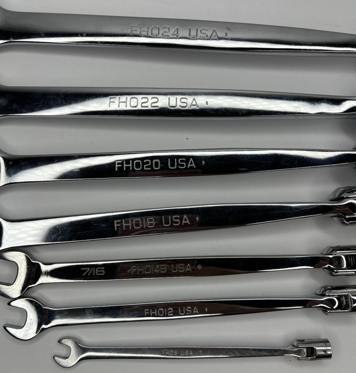 Snap on Tools SAE Socket End Wrench Set Polished Made in USA
