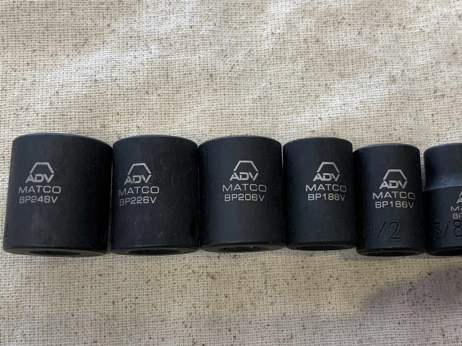 Matco 8 Piece 3/8drive SEA 6point Impact Socket Set 5/16 Thru 3/4 Inch 15506