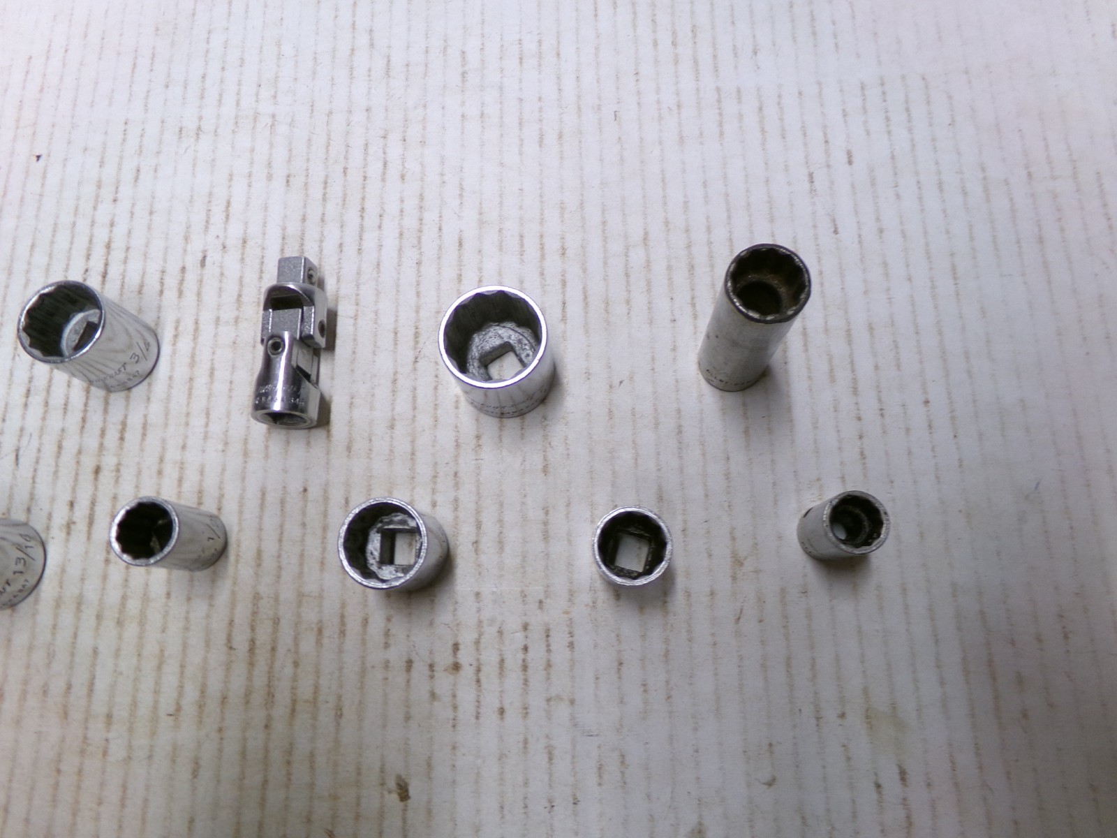 Powr-Kraft Socket Lot of 10 SAE 12 Point Mixed Sizes 3/8″ Drive