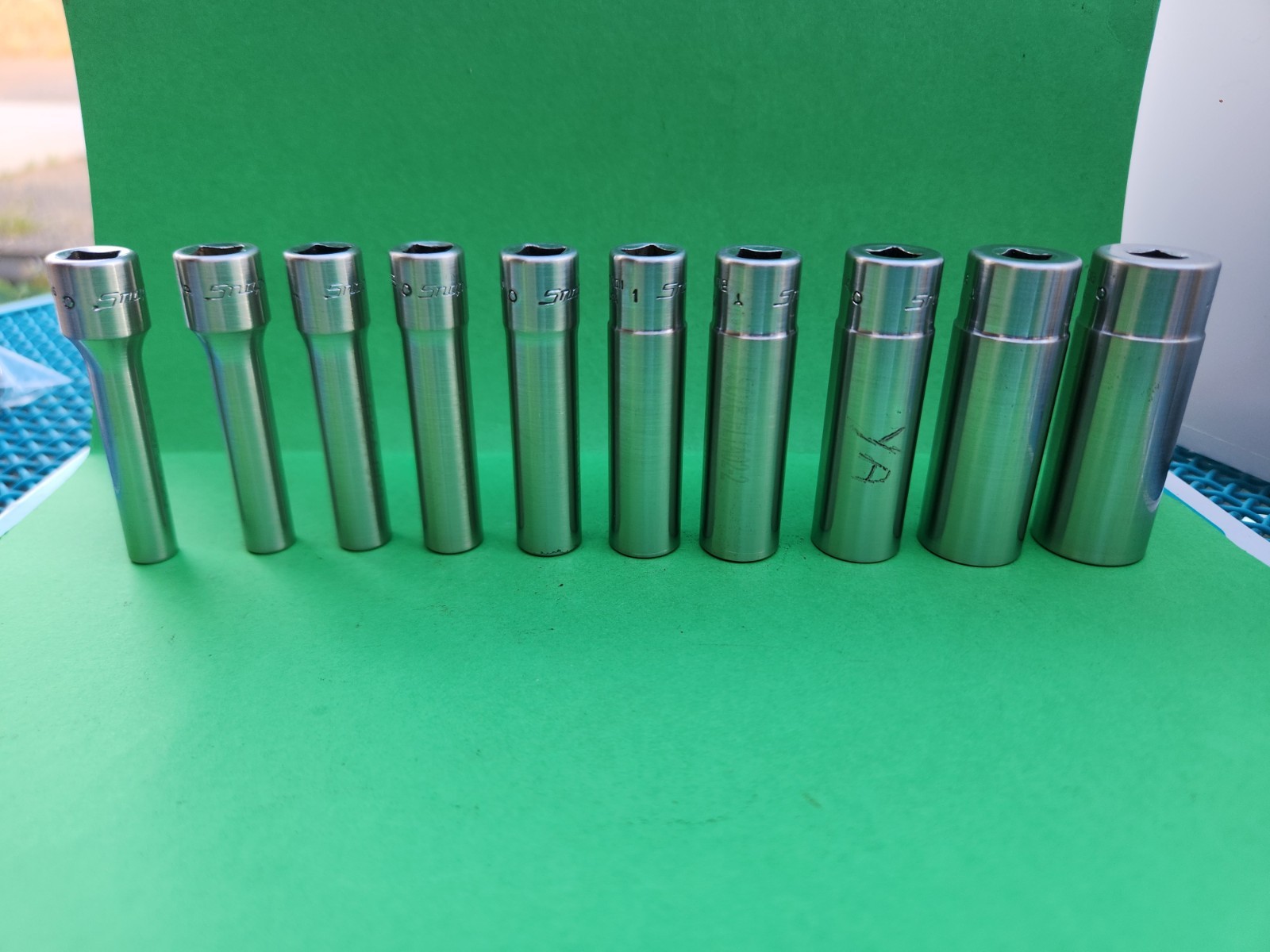 10 Snap-on 110STMDY Deep Socket Set 1/4″ Drive SAE 3/16 – 9/16 STMD6-STMD18 A3
