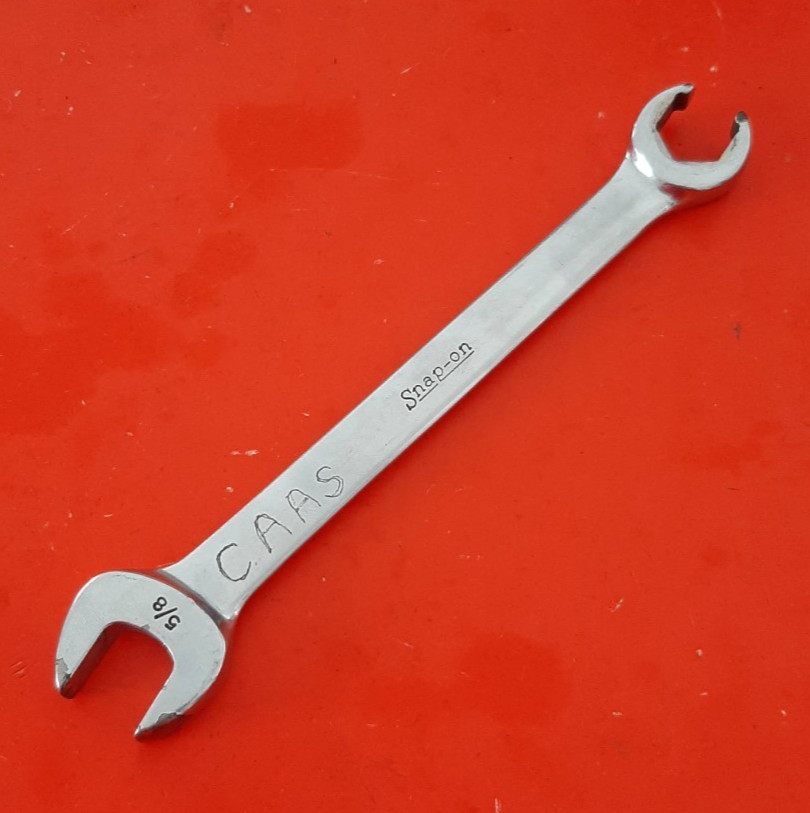 Snap-on Tools RXS20 5/8″ Open End Flare Nut Wrench 6pt Point USA ENGRAVED 327