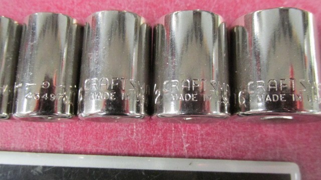 CRAFTSMAN USA 1/4″ DRIVE 6 POINT SHALLOW SOCKET SET 5/32″ to 9/16″ ~ 11 PC. SET