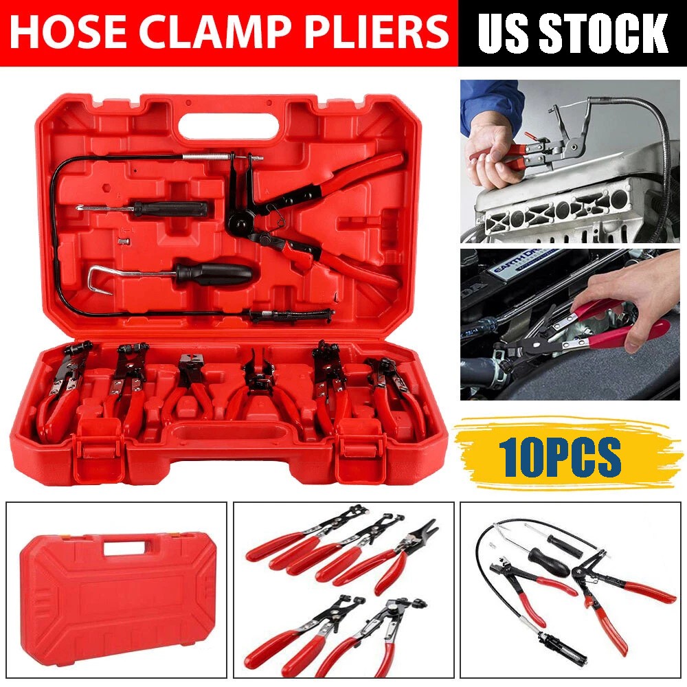 9PCS Hose Clamp Pliers Set, Automotive Tool for Car Cooling System, Hoses Repair