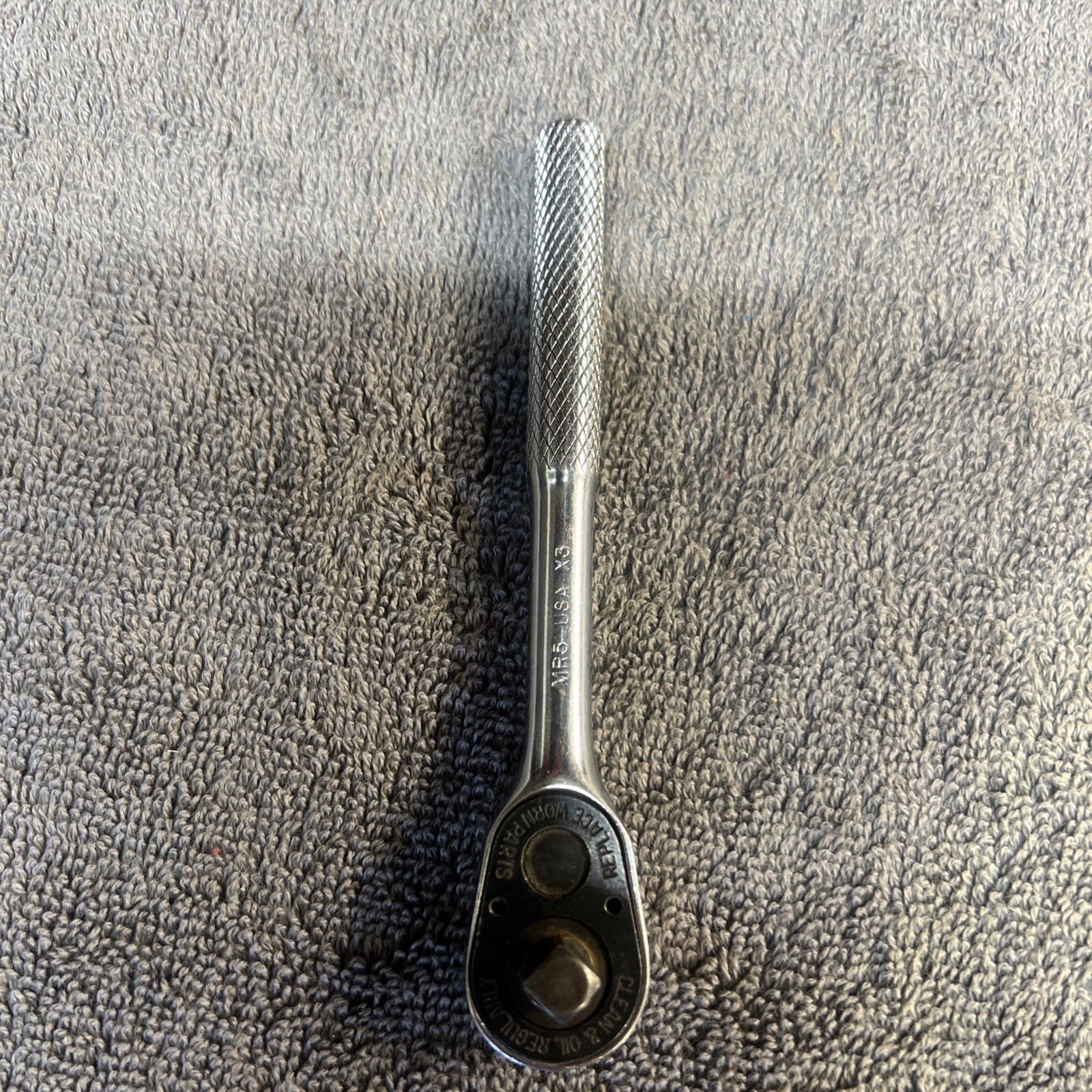 Mac Tools MR5 X3 1/4 Drive Chrome Ratchet with Knurled Handle USA 2P