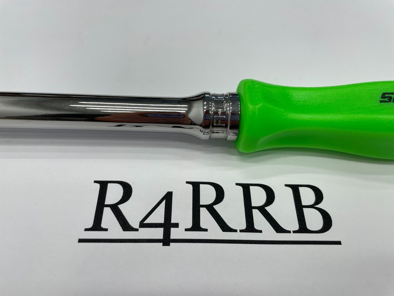 Snap-on Tools NEW GREEN 3/8″ Drive Hard Grip Extra-Long Fixed Ratchet FHLLD80G
