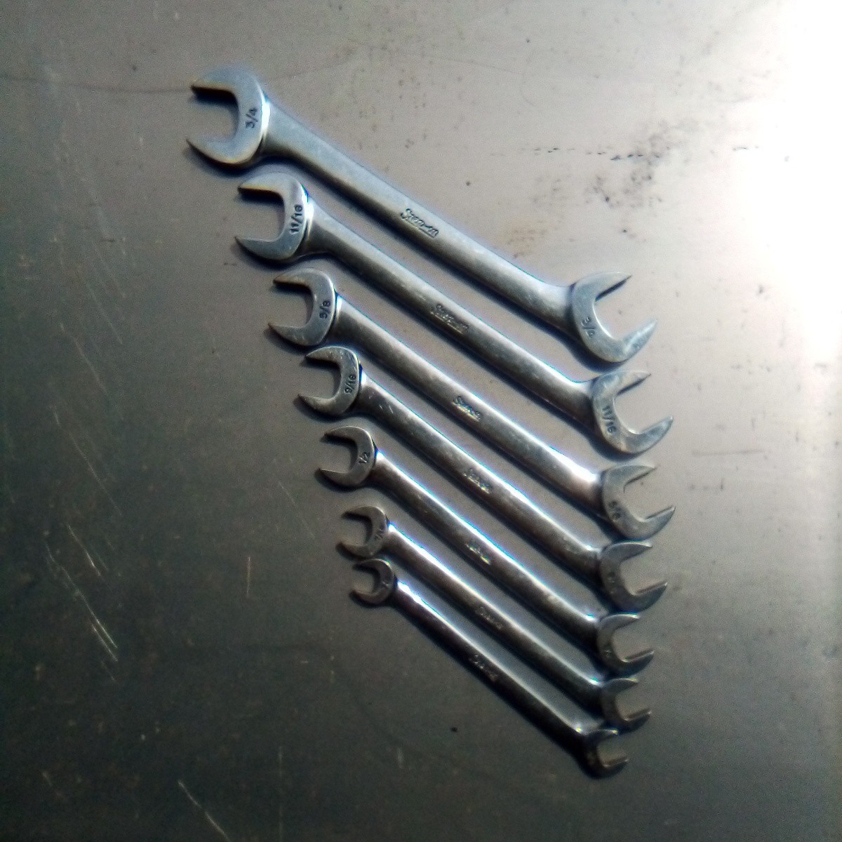 Snap On Tools SAE Four-way Angle Wrench 7 Piece Set VS 807 Lot 1020