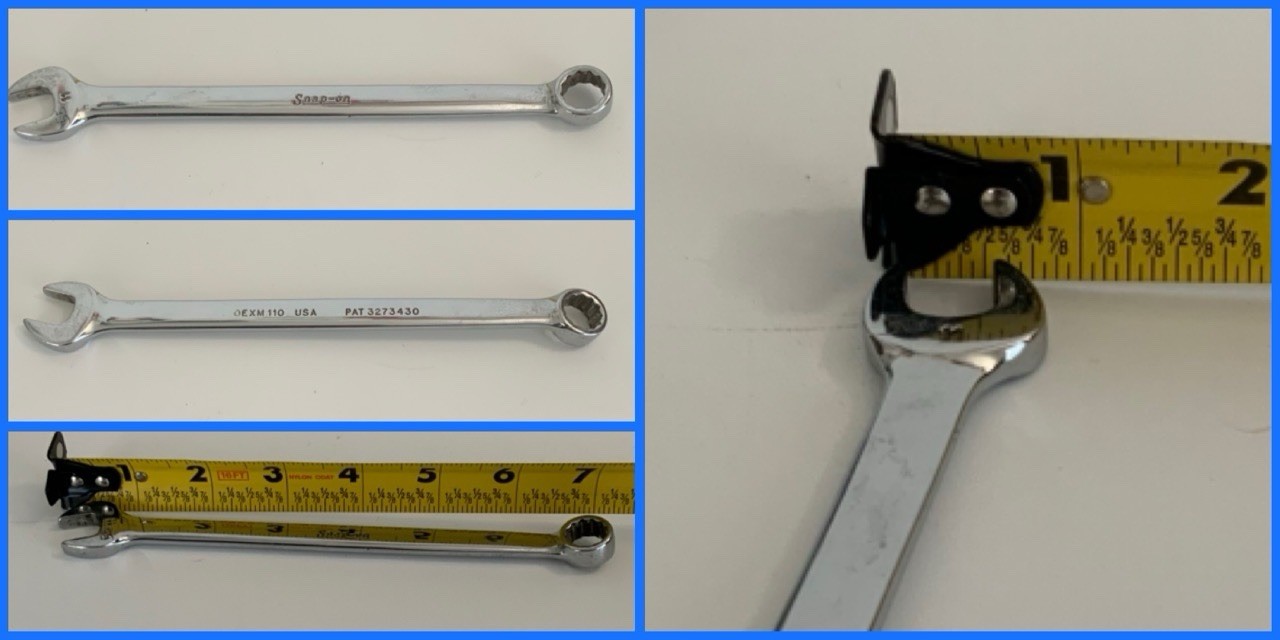 SNAP ON Combination Wrenches SET OF 8—10/11/13/14/15/16/17/18 mm 12 Pt-Flank Dry