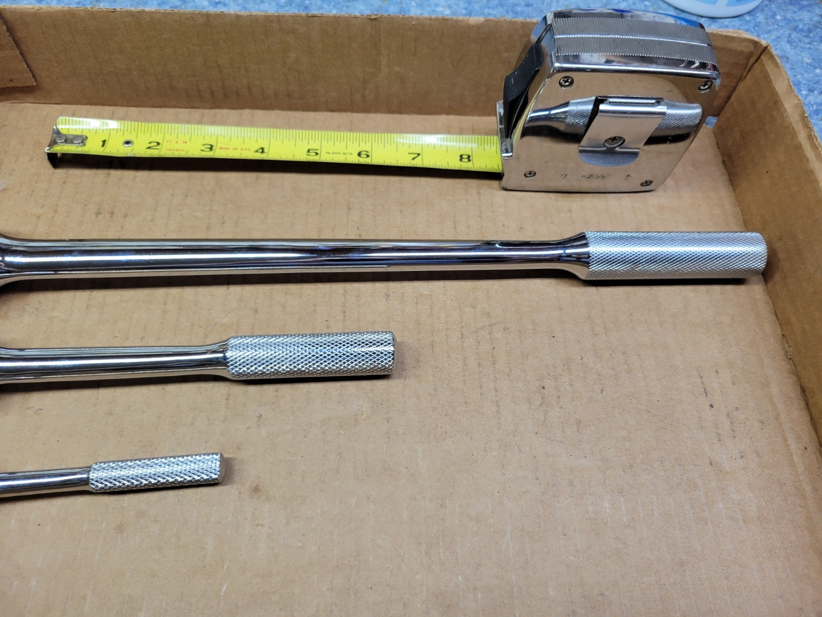 S-K Tools 3-Piece Ratchet Set 1/4″ + 3/8 + 1/2″ Long Handle Brand New!